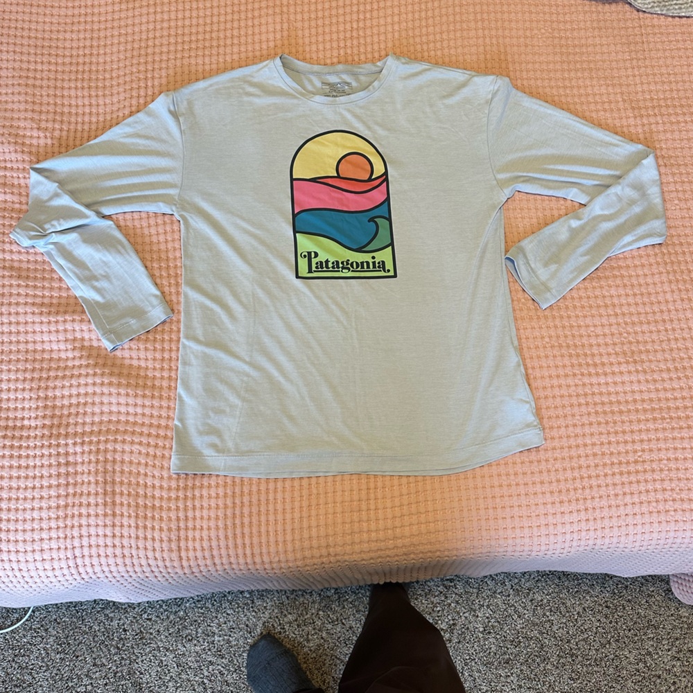 Patagonia Light Blue Long Sleeve Shirt